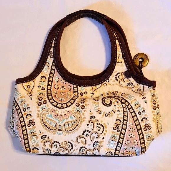SAX Paisley handbag, gently Used, brown and cream colors. - Picture 1 of 7